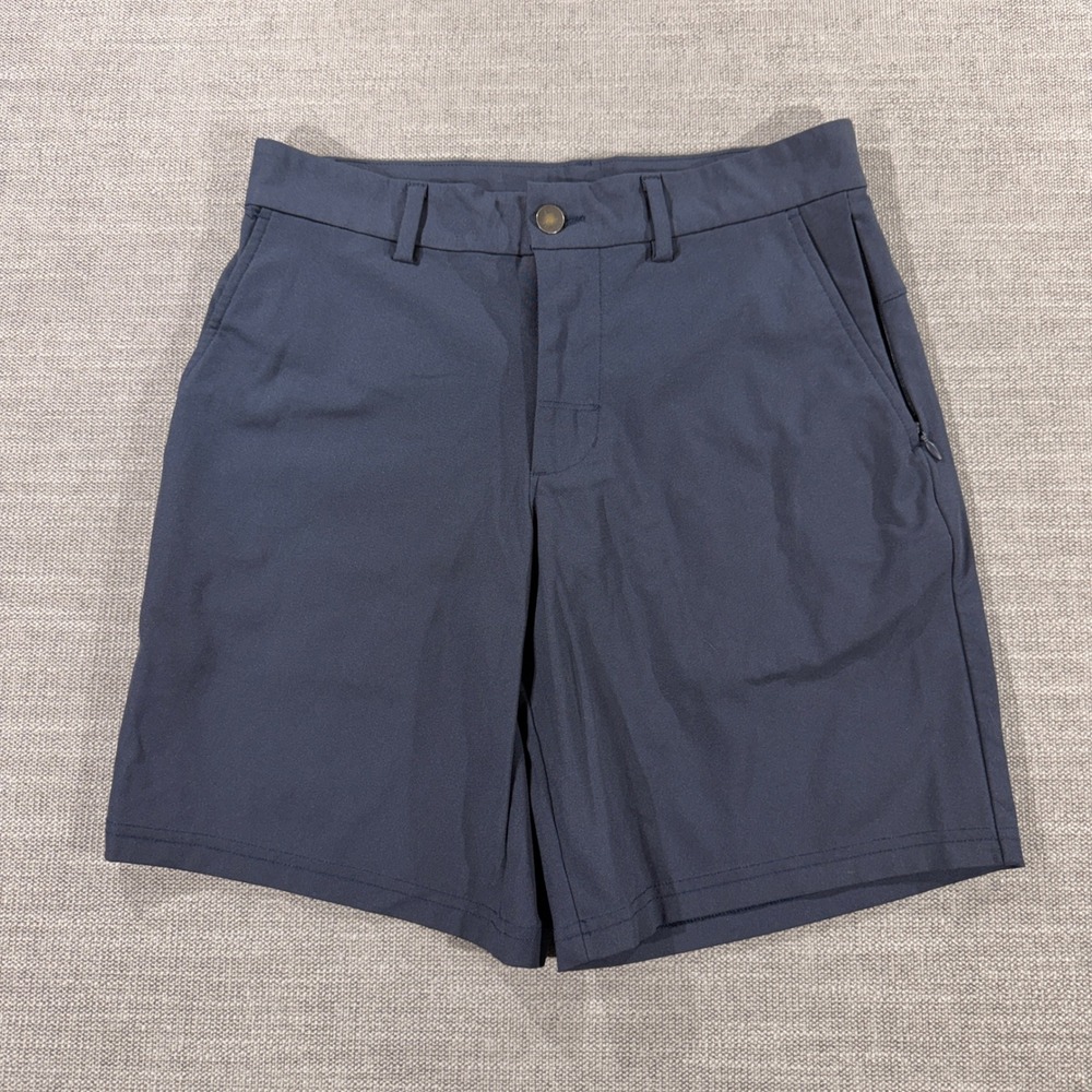 Old Navy Tech Hybrid Shorts Mens 28 Navy Blue Excellent 4-Way Stretch Activewear